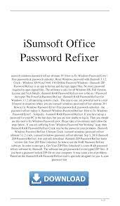 iSumsoft ZIP Password Refixer Crack